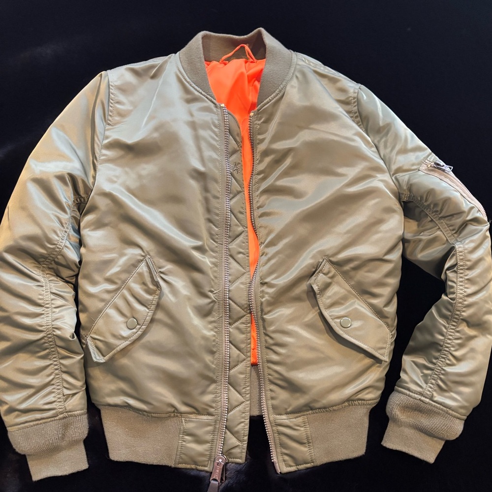 Alpha Industries classic bomber coat.